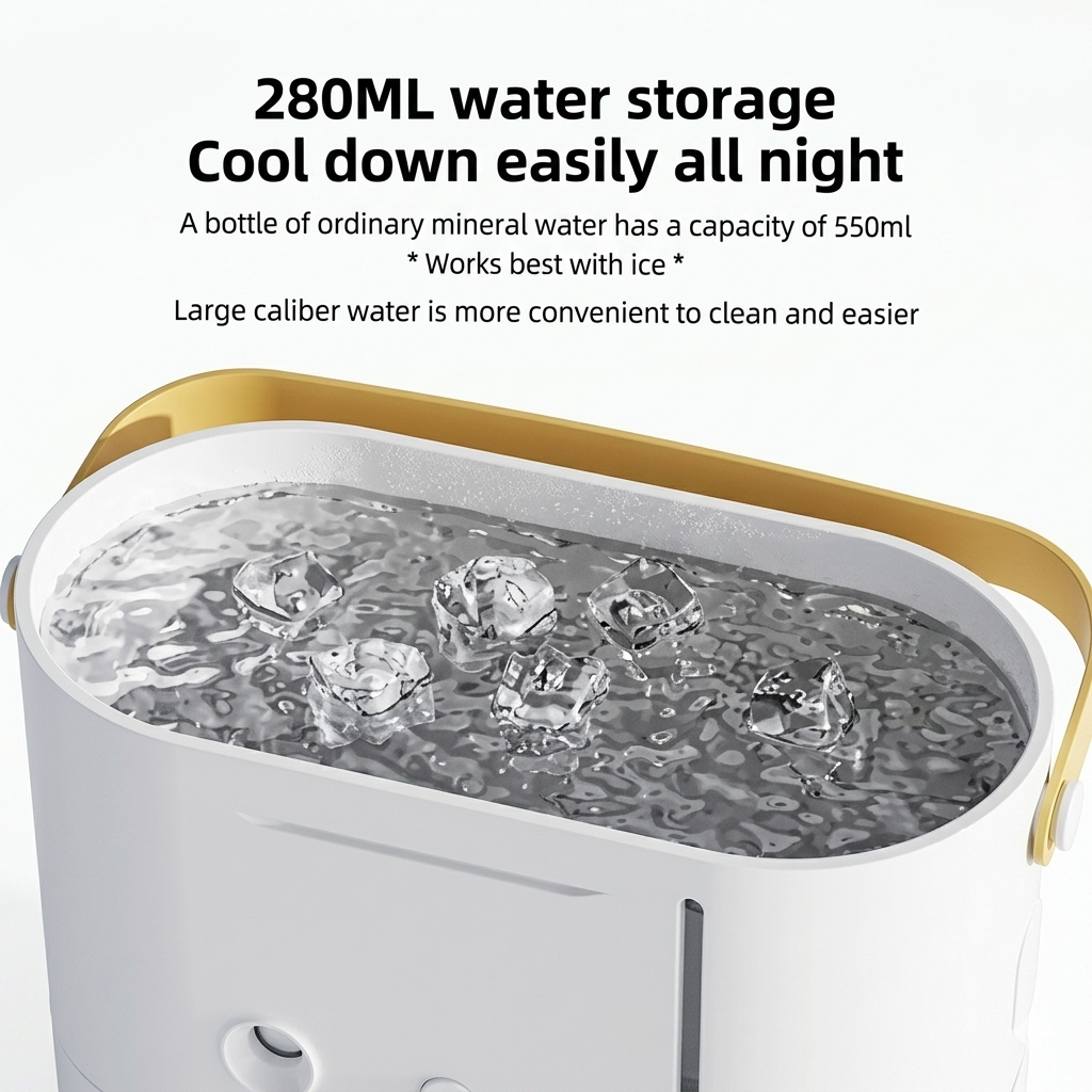 Portable Rechargeable Mini Air Cooler (Dual Fan + Mist)