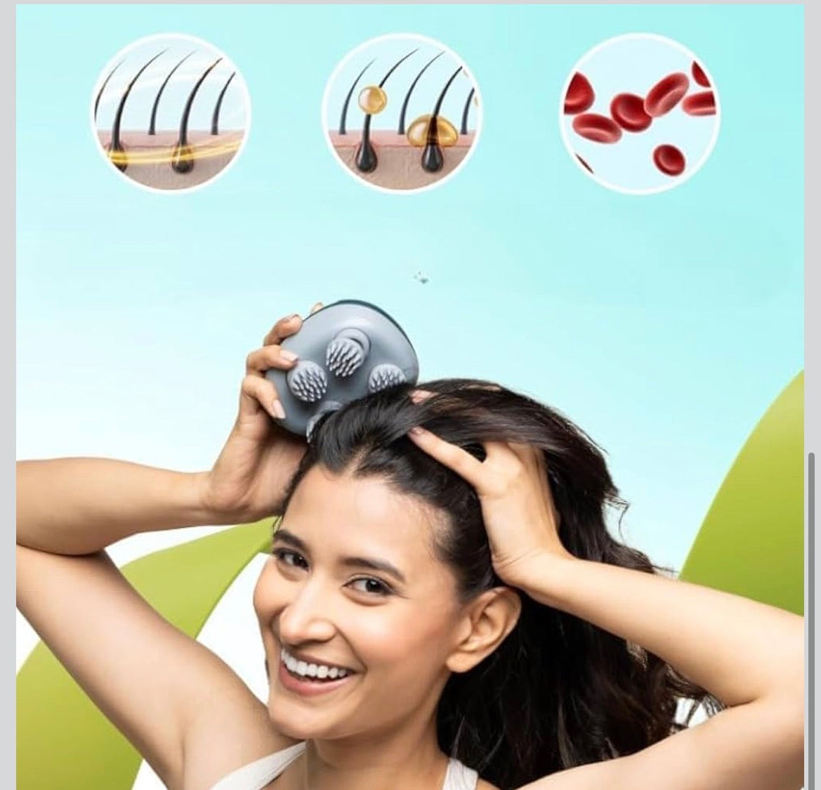 Electric Scalp Massager Brush – Waterproof Deep Relaxation Head & Body Massager