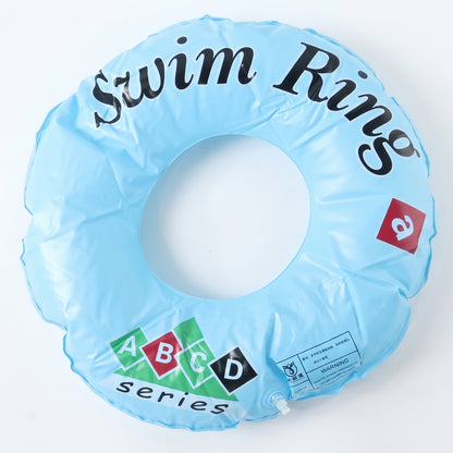 Classic Inflatable Swim Ring For Kids Pool Tube Float Abcd Design   1 Pc