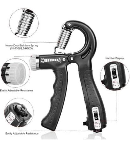 Adjustable Hand Grip Strengthener –  Forearm & Finger Exerciser