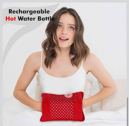 Electric Hot Water Bag - Soft Fabric Cover – Fast Heating Pain Relief Pad