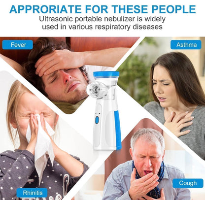 portable Mesh Nebulizer Machine – Silent USB Rechargeable (Adults & Kids)