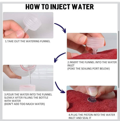 Electric Hot Water Bag - Soft Fabric Cover – Fast Heating Pain Relief Pad