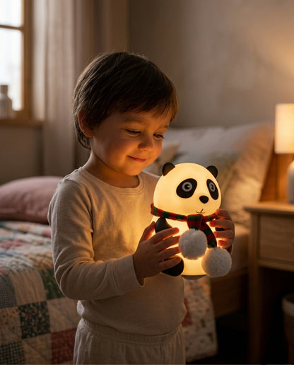Cute Panda Silicone Night Lamp – Soft Glow Bedside Light