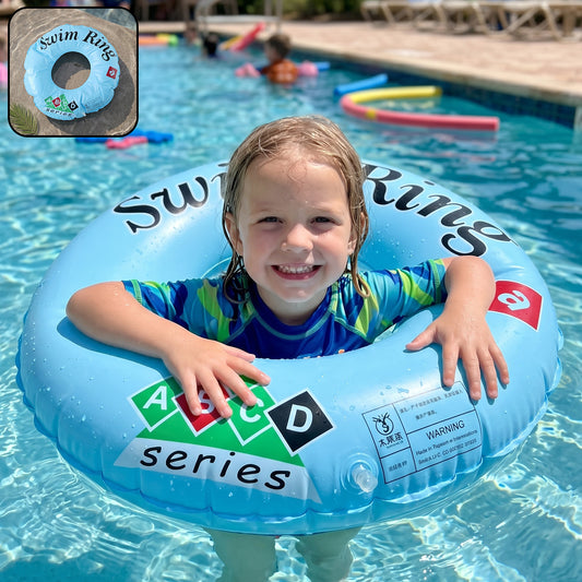 Classic Inflatable Swim Ring For Kids Pool Tube Float Abcd Design   1 Pc