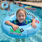 Classic Inflatable Swim Ring For Kids Pool Tube Float Abcd Design   1 Pc
