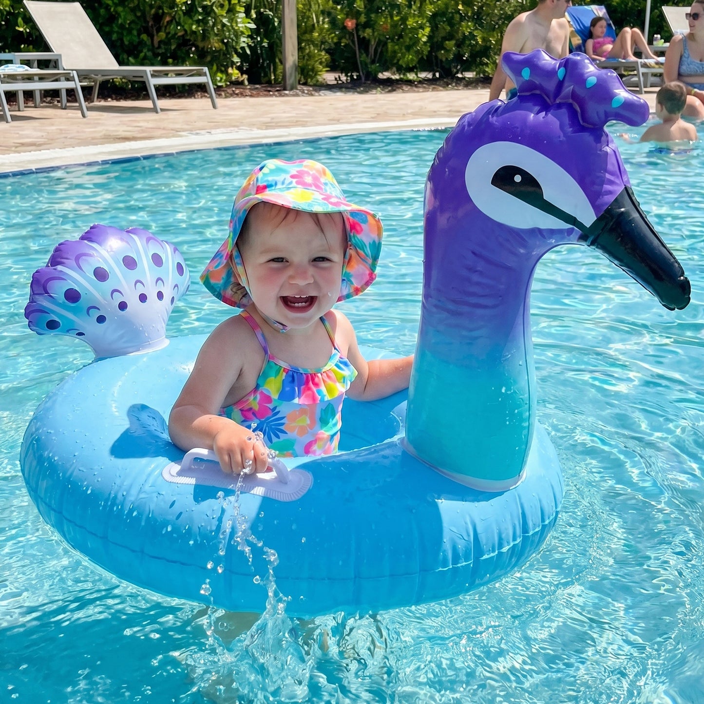 Inflatable Kids Swim Ring Comfortable Floating Safety Swimming Tube (1 Pc)