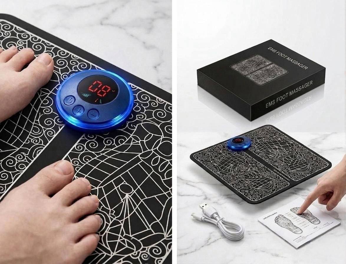 EMS Foot Massager Mat – Electric Muscle Stimulation Relaxation Pad
