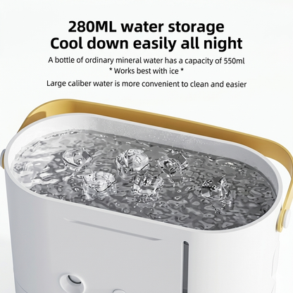 Portable Rechargeable Mini Air Cooler (Dual Fan + Mist)
