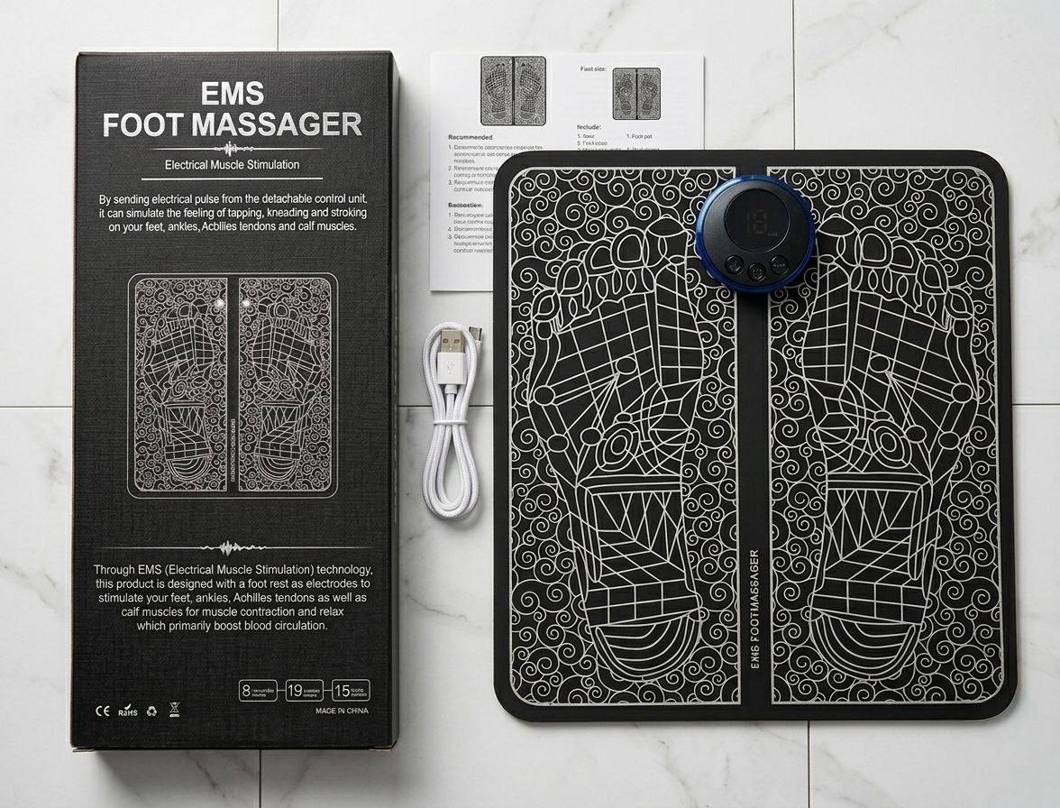 EMS Foot Massager Mat – Electric Muscle Stimulation Relaxation Pad