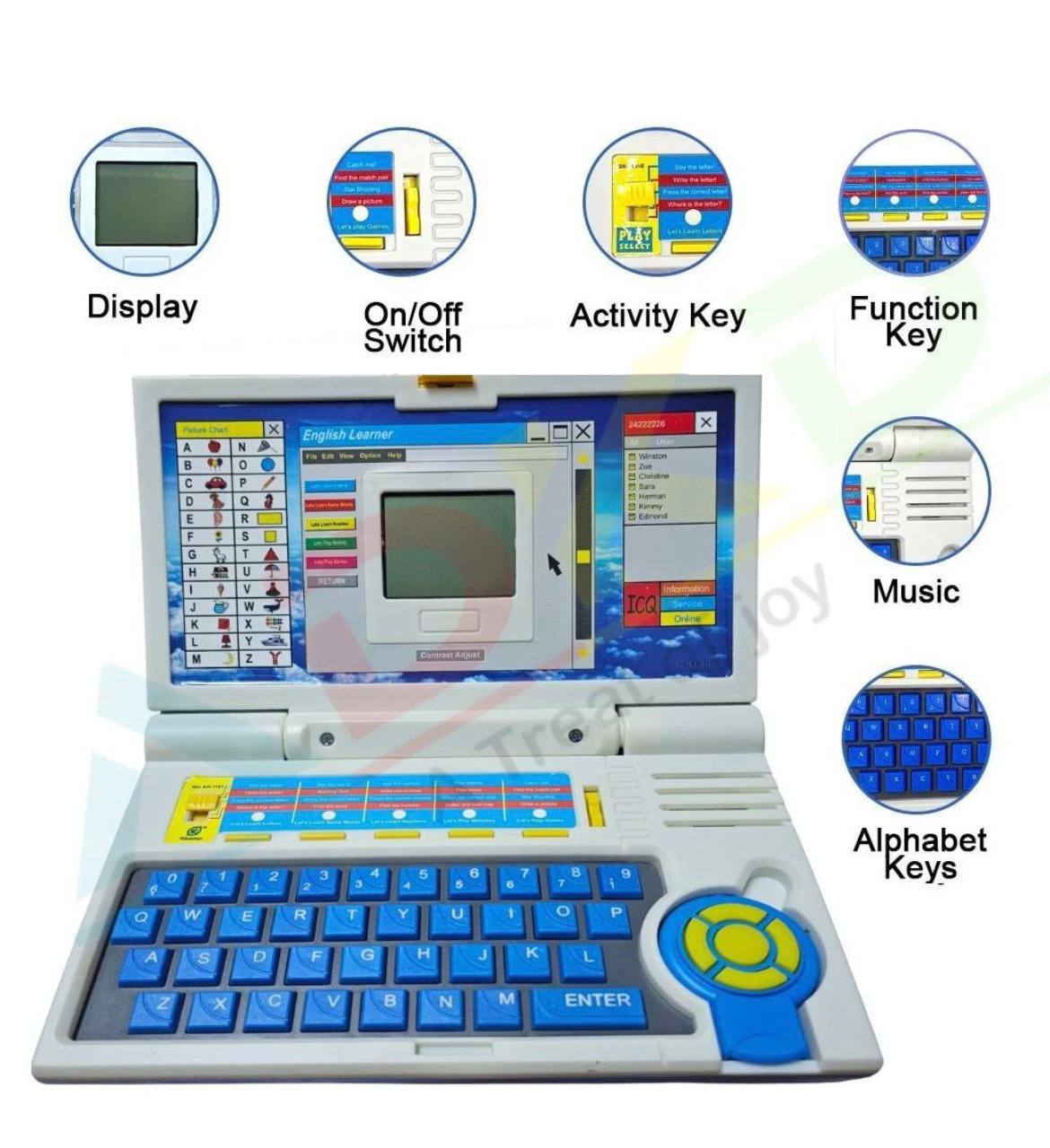 Educational Kids Laptop Learning Toy with
LED Screen (English, 2-4 Yrs)